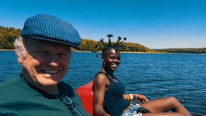 Wiyaala with husband and manager John Sherren