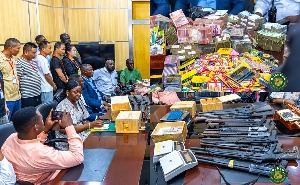 Guns, money and others were retrieved from 10 foreign nationals engaged in illegal gold trading