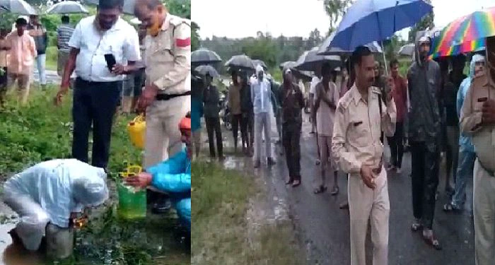 मध्य प्रदेश में बंद पड़ा बोर उगल रहा डीज़ल, तेल भरने के लिए ग्रामिणों की लगी भीड़