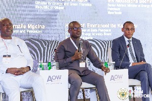 John Jinapor (M) announced that the Ghana is on track to achieve 35% renewable energy