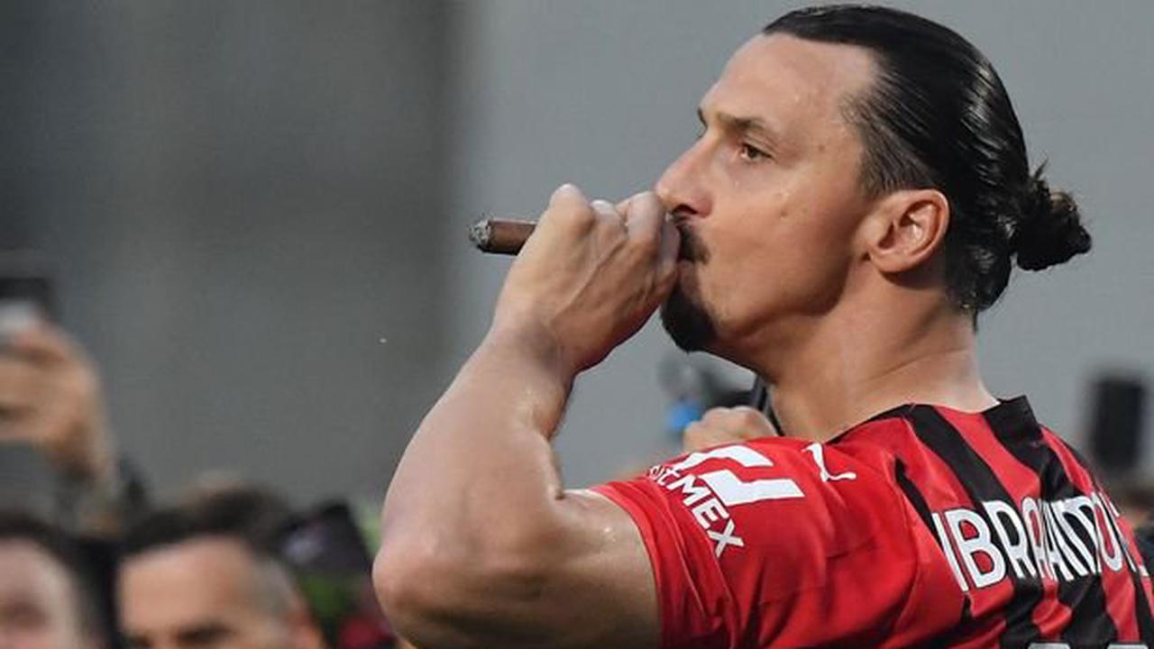 Zlatan Ibrahimovic goes full Zlatan with cigar and champagne in AC Milan celebrations
