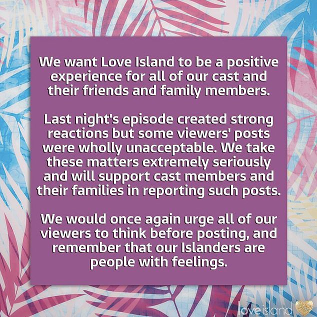Love Island Issues Warning Urging Viewers To Think Before They Post After Chloe Burrows Is Subjected To Death Threats Three Days Into Show Opera News