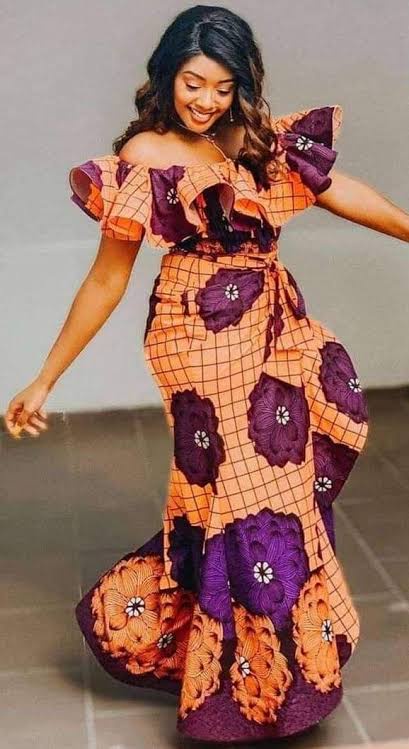 ankara styles with stones design