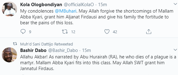 Gov Obaseki, Keyamo, Dino Melaye, Ben Bruce, others react to the death of President Buhari