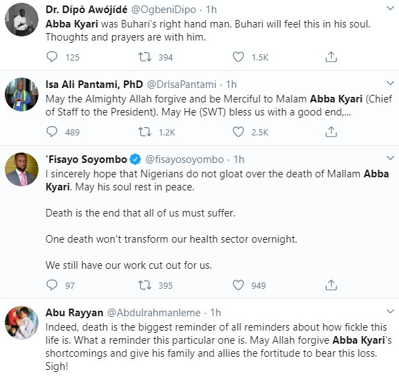 Gov Obaseki, Keyamo, Dino Melaye, Ben Bruce, others react to the death of President Buhari