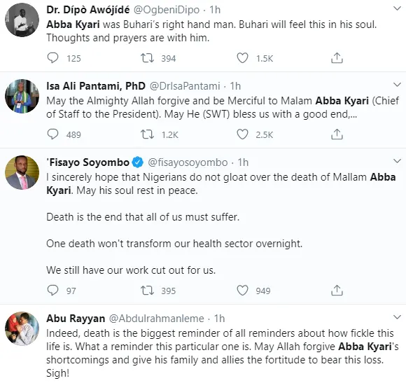 Gov Obaseki, Keyamo, Dino Melaye, Ben Bruce, others react to the death of President Buhari