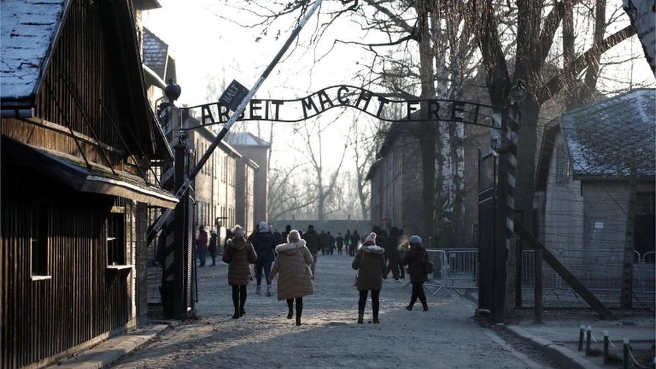 Auschwitz: Dutch tourist fined over Nazi salute at former death camp