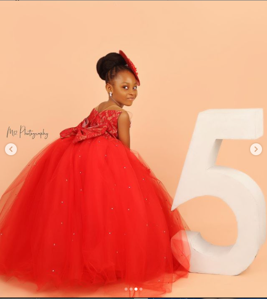 Nollywood Actress Osas Ighodaro and Gbenro Ajibade celebrate their daughter Azariah at 5 (photos)