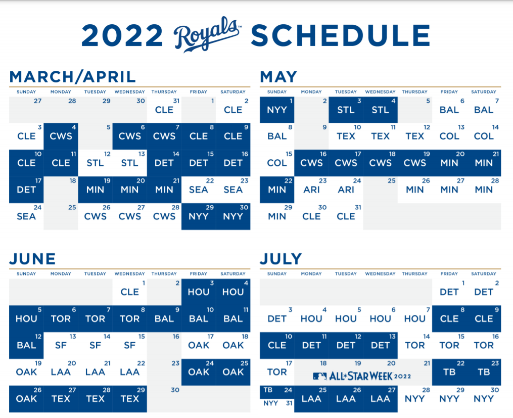 Royals Schedule 2022 Royals Unveil 2022 Regular Season Schedule - Opera News