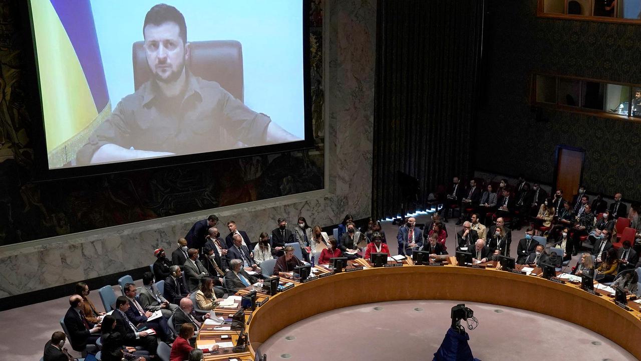 Ukraine-Krieg Selenskyj bezeichnet Russland bei der UNO als Terroristenstaat