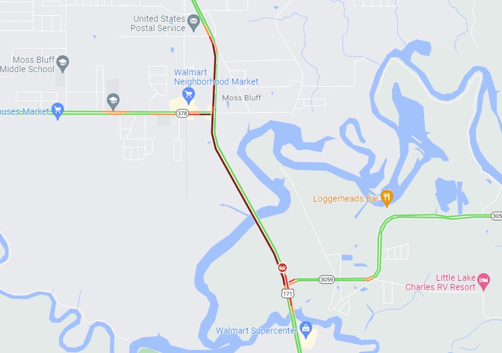Lake Charles Traffic Map Vehicle Accident On Hwy 171 S Near Moss Bluff Causing Traffic - Opera News