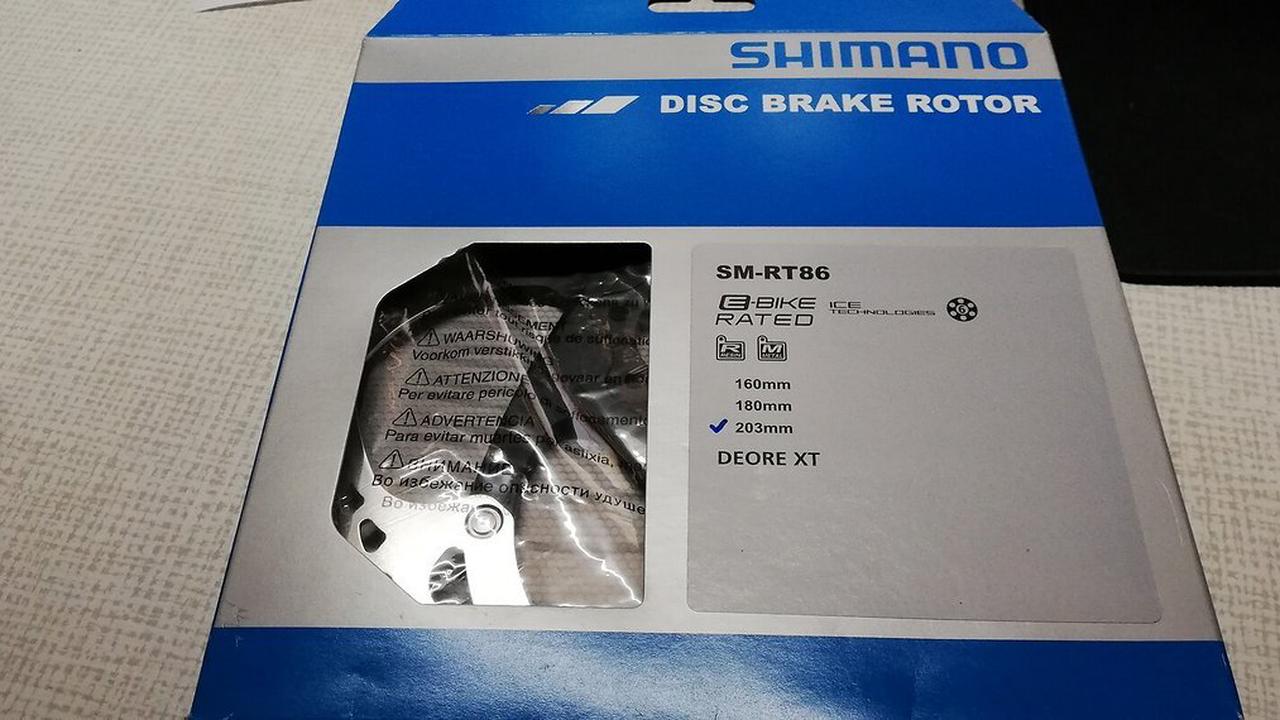 Shimano Bremsscheibe 203mm SM-RT86 6-Loch Ice-Tech