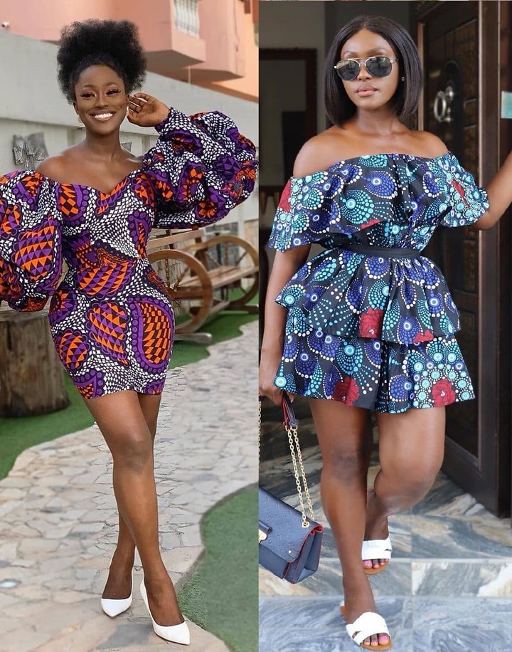 Latest Off-shoulder gown Ankara Styles - Wothappen