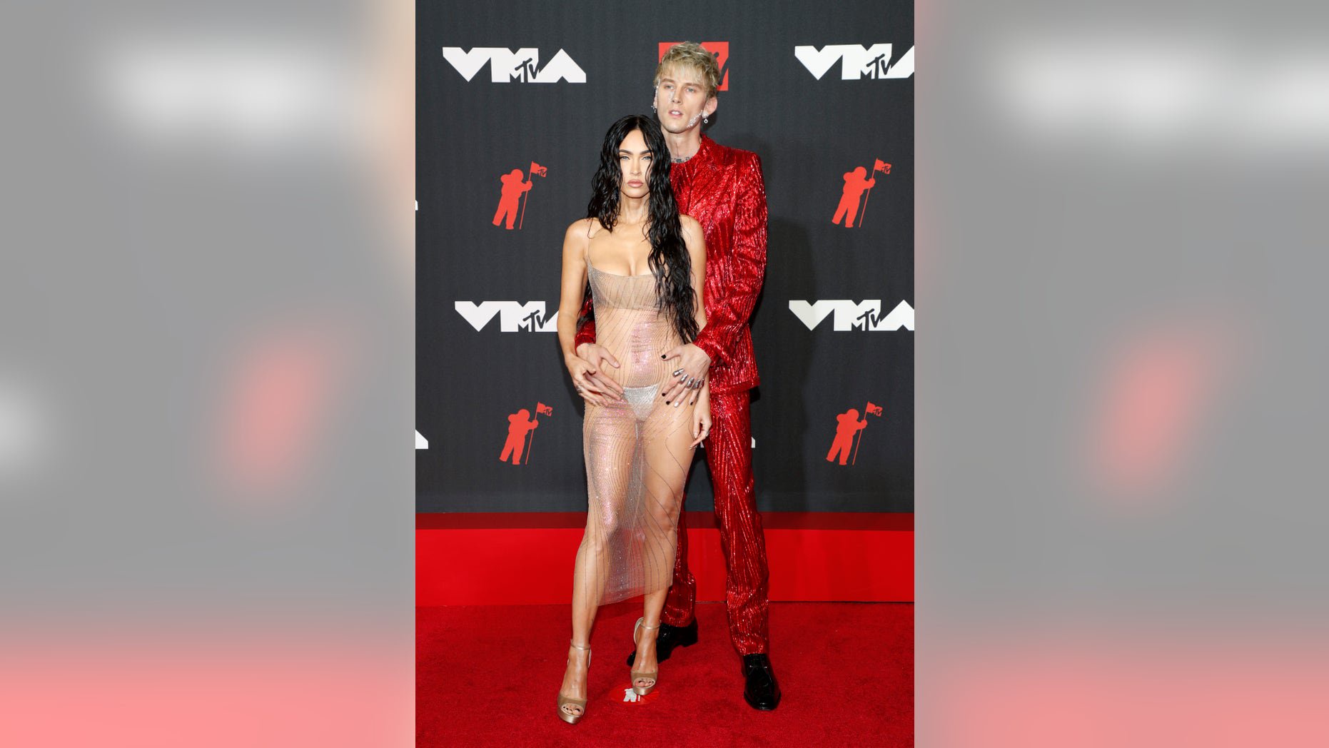 Megan Fox Hits Mtv Vmas 2021 Red Carpet In Naked See Through Dress Opera News