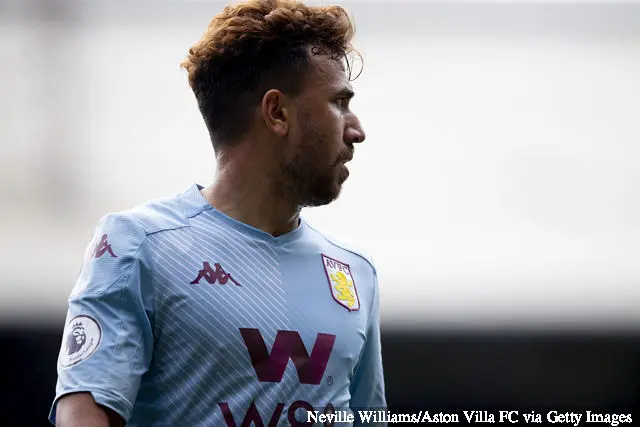 Mahmoud Trezeguet of Aston Villa looks on during the Premier League match between Crystal Palace and Aston Villa at Selhurst Park on August 31, 2019 in London, United Kingdom.