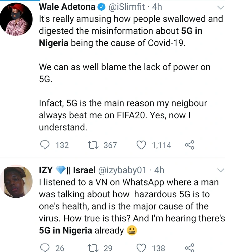 The Fact About 5G Network And COVID-19 According to Experts That Nigerians Need to Know