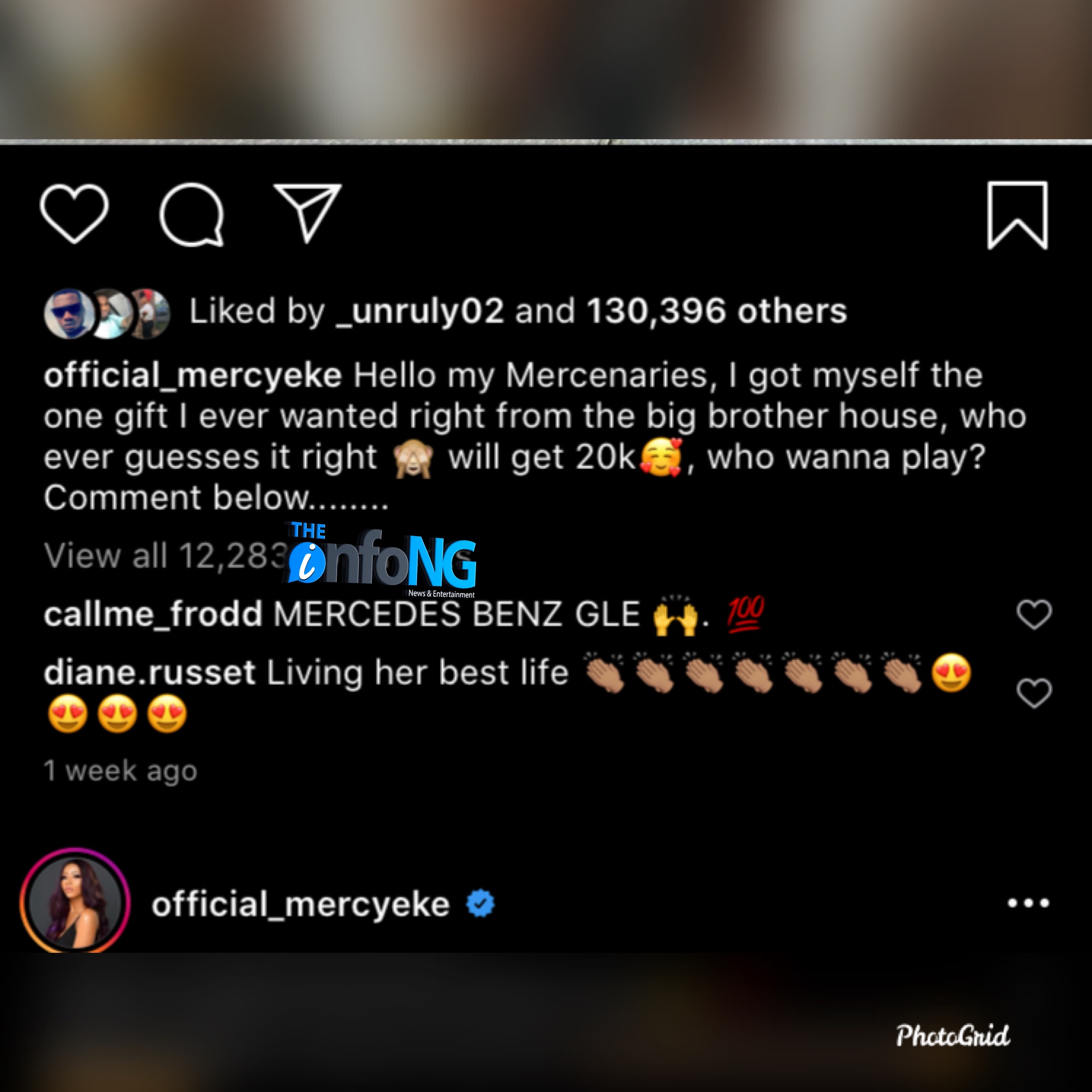 Mercy Eke dumps BBNaija truck, buys brand New Mercedes Benz GL 350 (Video)