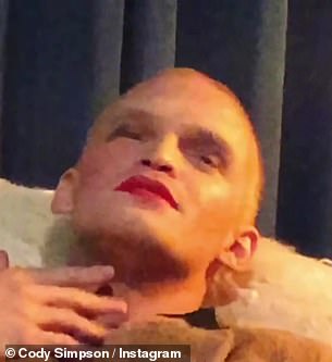 The glam was applied by Miley Cyrus with whom he's been living since October