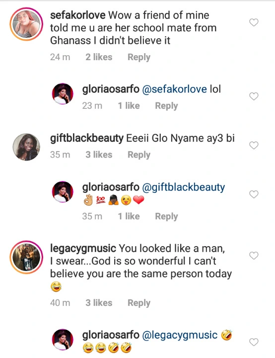 “You Look Like A Man”- Fans Trolls Gloria Sarfo After Throwback Photo of Her Pops Up