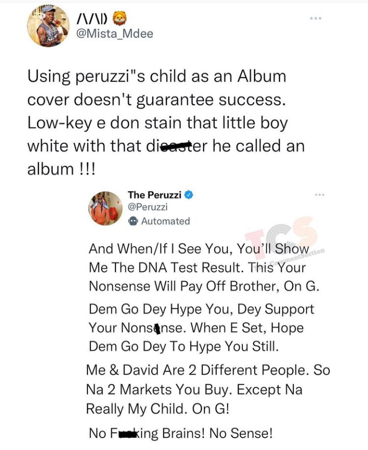 Perruzi threatens to deal with the guy who accused him of fathering Davido's child