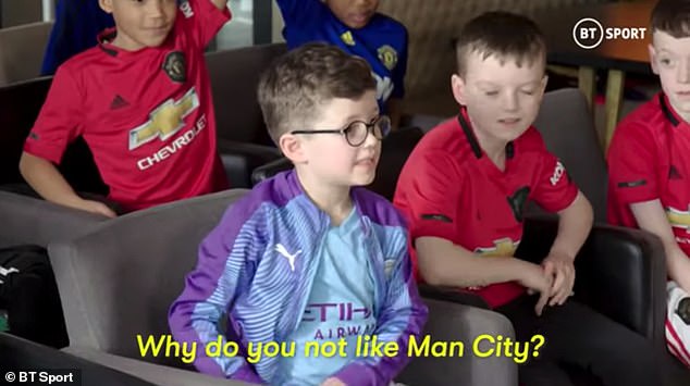 The City supporter seemed unhappy with Rashford's response and asked him another question