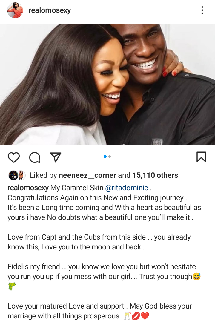 We will run you up if you mess up with our girl - Omotola warns Rita Dominic's husband