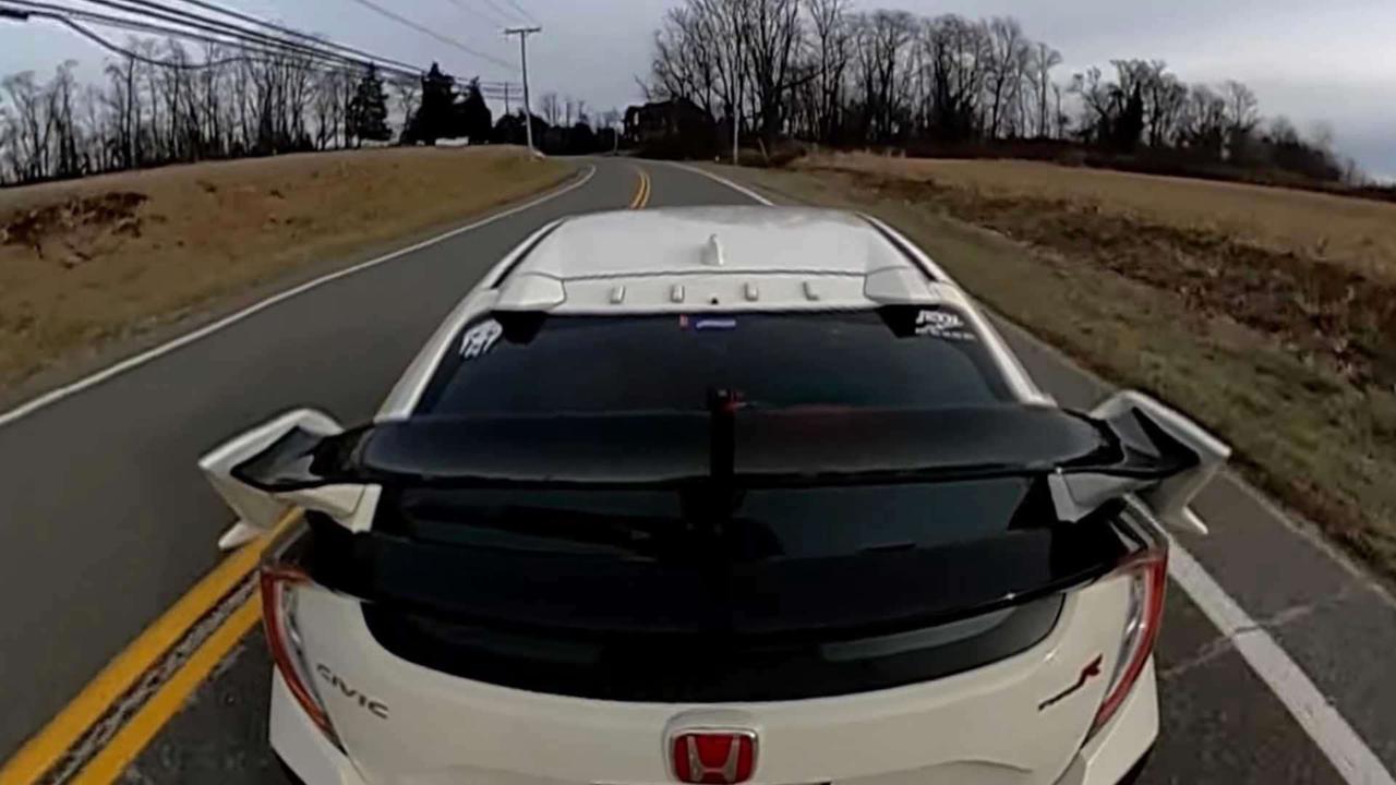 Honda Civic Type R With Wing-Mounted GoPro Is Like A Real-Life Video Game