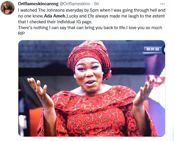 Nigerians express shock over news of Nollywood actress, Ada Ameh