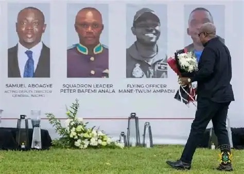 Mahama announces fund for children of eight helicopter crash victims