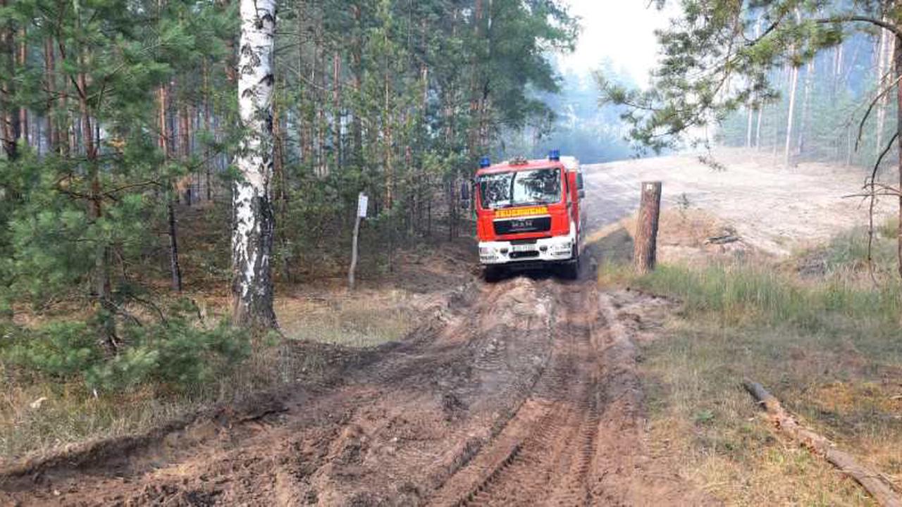 #Waldbrand in der Lieberoser Heide: Löscharbeiten dauern an
