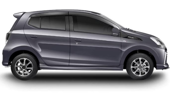 mobil ayla warna abu-abu