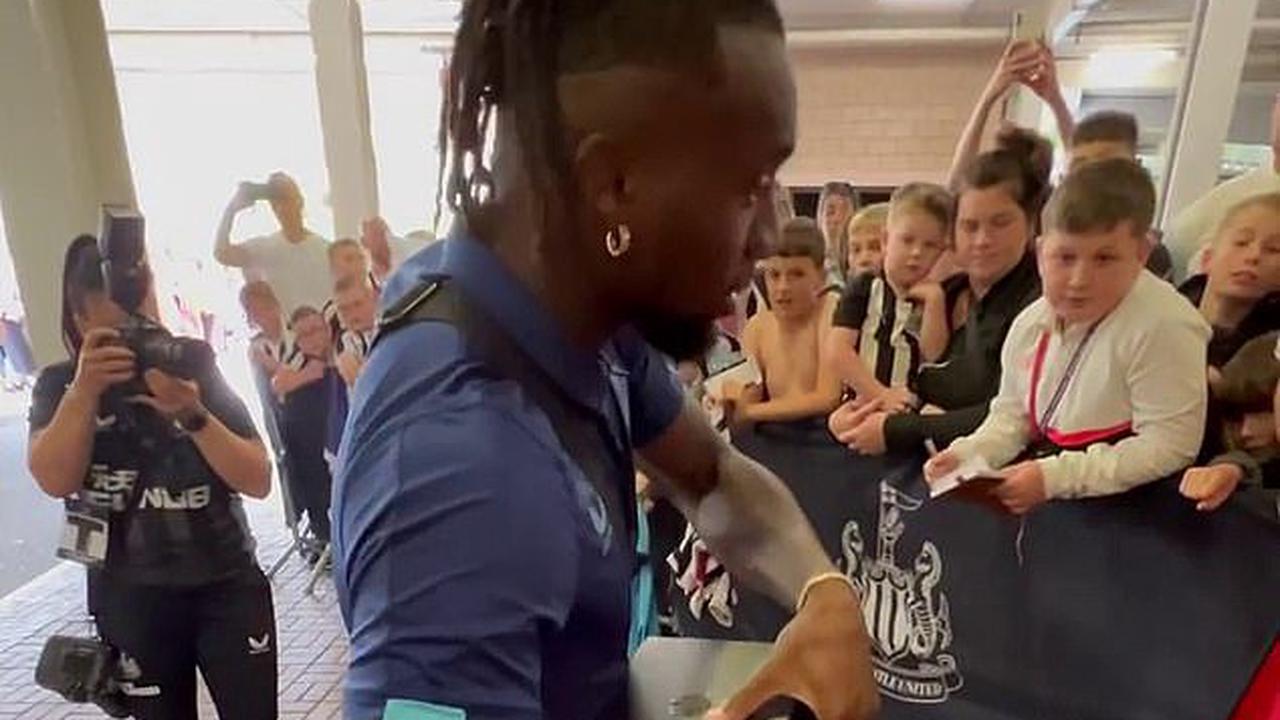 Generous Allan Saint-Maximin leaves a lucky Newcastle fan 'totally speechless' after gifting him a watch following opening day win against Nottingham Forest