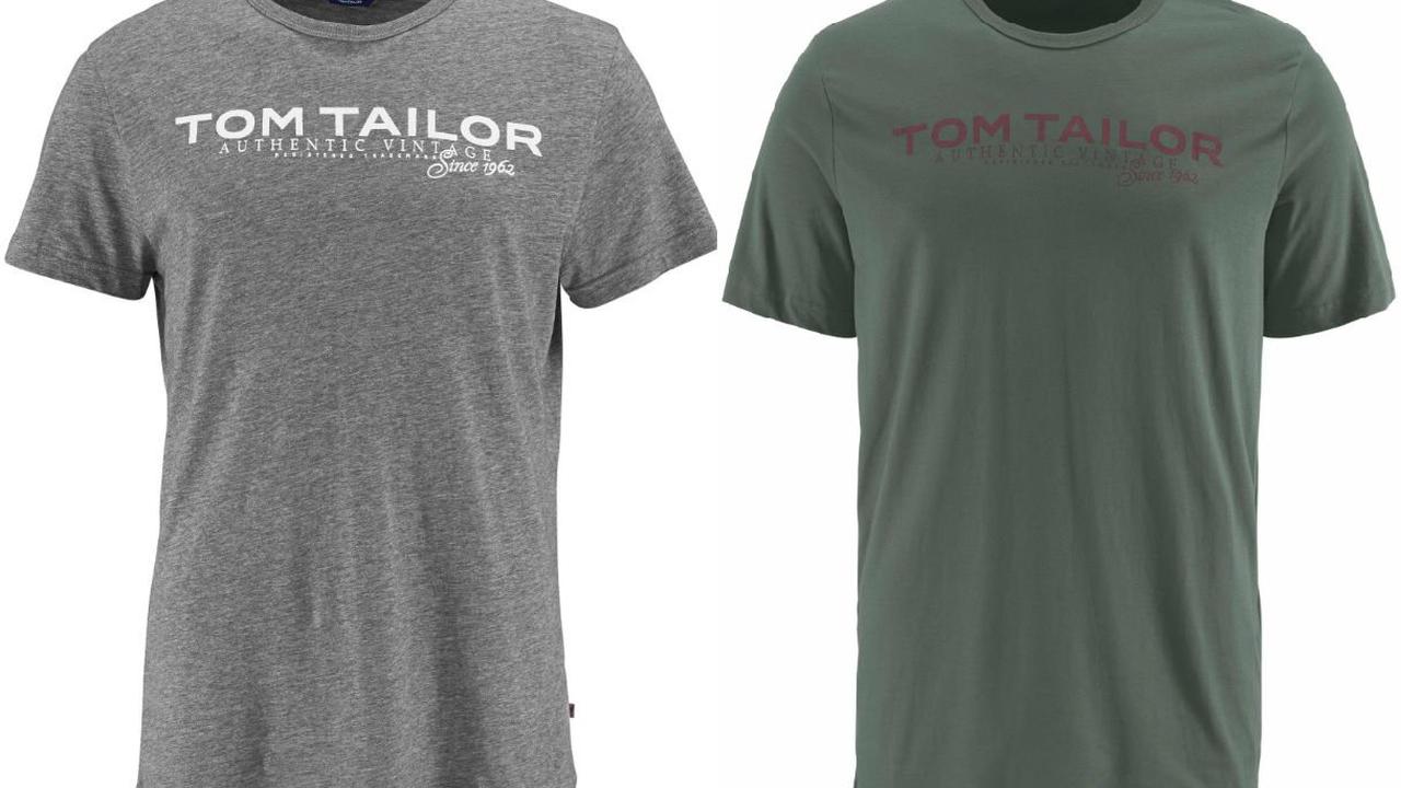 Tom Tailor T-Shirt mit Logoprint in Schwarz, Grau, Grün und Marine ab 7,19€ (statt 10€)
