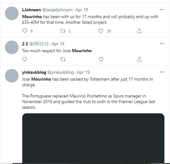  Football fans react to Jose Mourinho