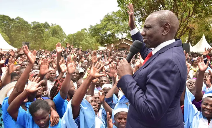 Deputy President William Ruto at a Church service in Kakamega county on March 1.
