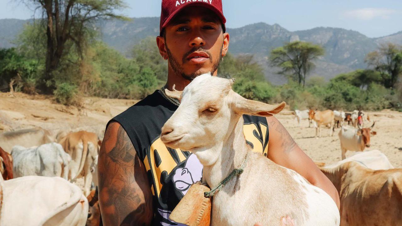 Fans all saying the same thing as F1 legend Lewis Hamilton shares picture with a goat and calls it his ‘new best friend’
