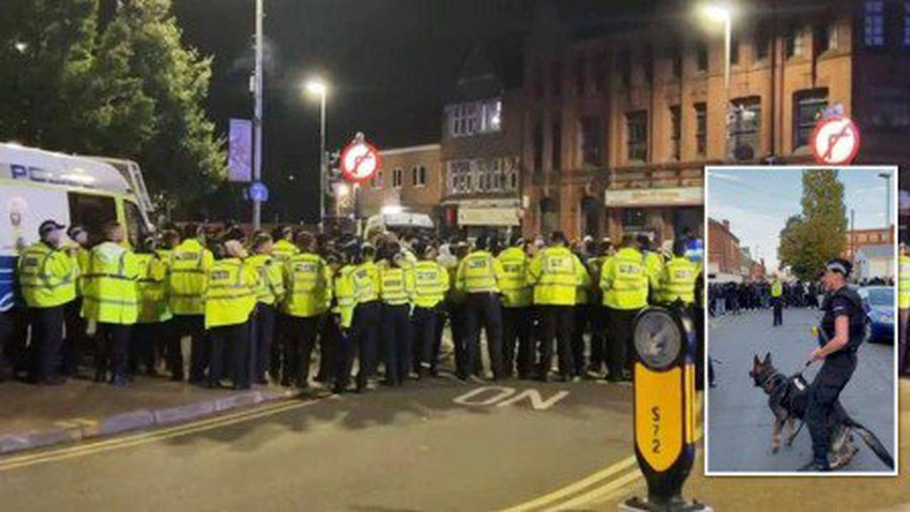 Trouble breaks out between groups of men outside religious centre in Leicester