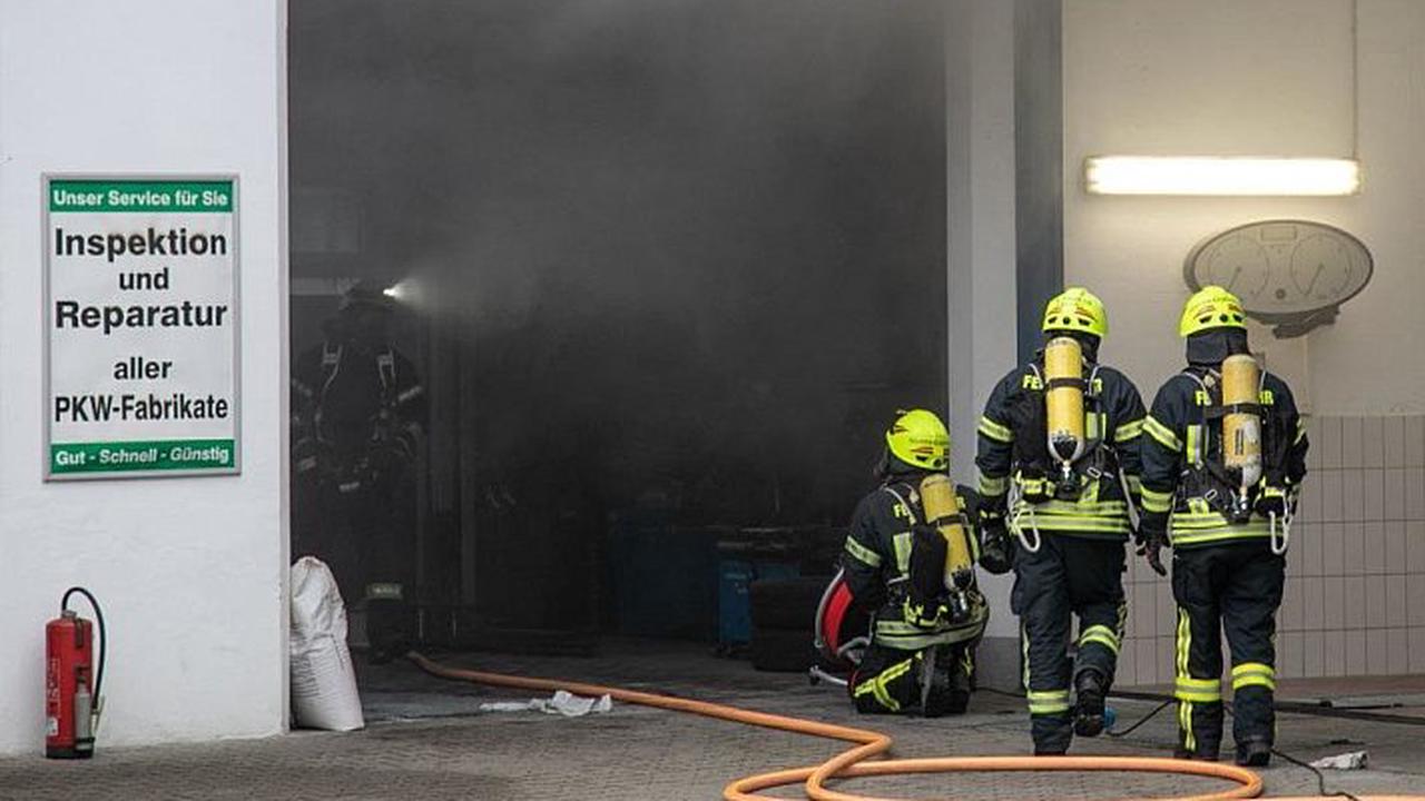 Defekte Heizung löst Brand in Autowerkstatt aus