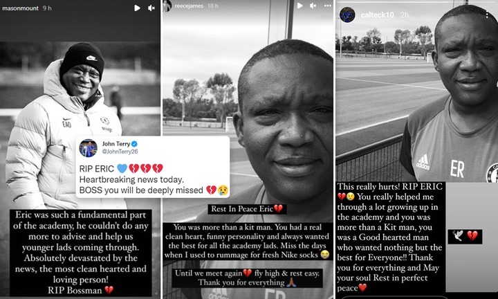 Chelsea stars pay emotional tributes to late academy kit man Eric Asiedu |  Daily Mail Online