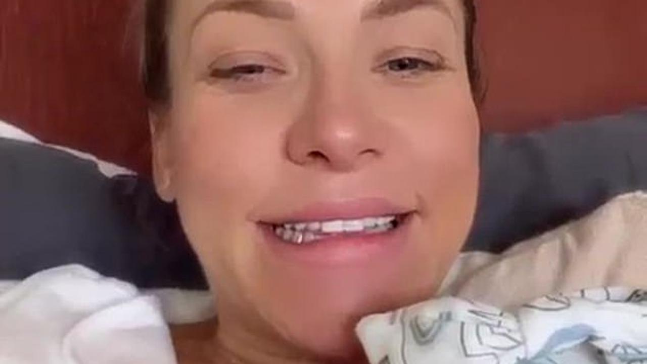 Sharna Burgess shares FIRST video of her and Brian Austin Green's son Zane Walker as he rests on her chest