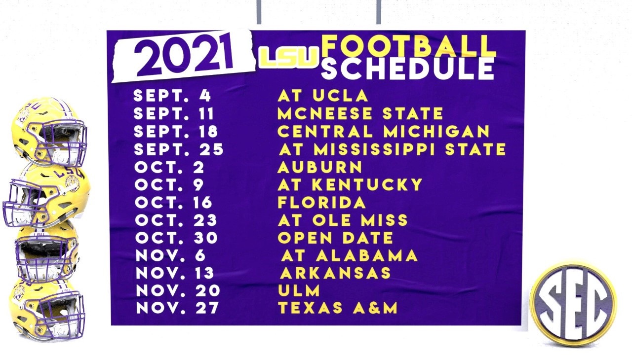 Lsu Schedule Football 2022 Lsu Football Releases The 2021 Football Schedule - Opera News