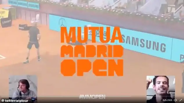 Andy Murray punches the air in delight (right) after winning the Virtual Madrid Open