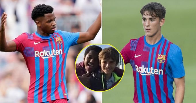 Photo of 13-year-old Ansu Fati with La Masia teammate Gavi goes viral -  Opera News