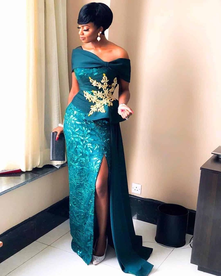 30 Trendy Lace Gown Owambe Styles