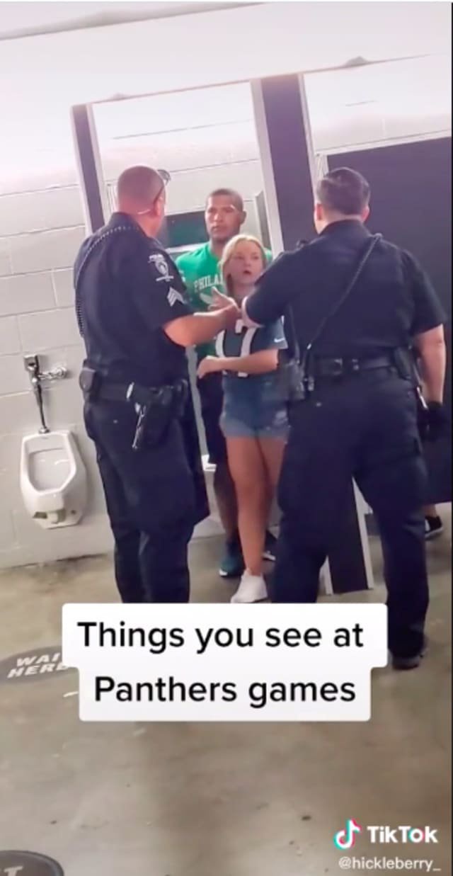 TikTok Video Shows Arrest Of Philly Fans For Alleged Bathroom Sex During Panthers  Game - Opera News