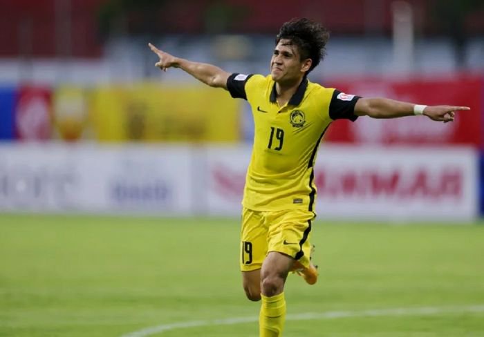Sayap Timnas Malaysia Akhyar Rashid menjadi man of the match dalam duel melawan Kamboja di Piala AFF 2020, Senin (6/12/2021), di Stadion Bishan, Singapura.