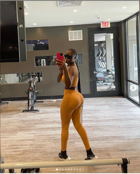 Khloe showcases her curvy backside in new workout photos
