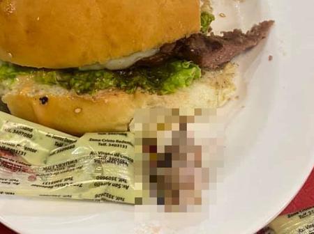 Woman chomps on rotting human FINGER after first bite of hamburger - Opera News
