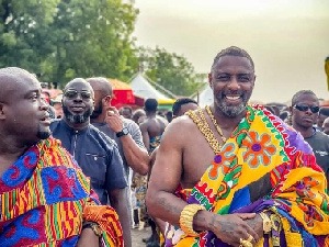Hollywood actor, Idris Elba attends Akwasidae at Manhyia Palace