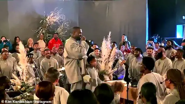 Starlet: Kim Kardashian's daughter North stole the show once again as she joined her famous father Kanye West on stage to close his iconic Sunday Service over the weekend in Los Angeles, California